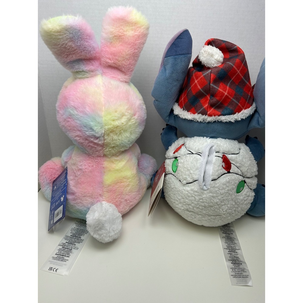 Disney Lilo & Stitch Plush Lot of 4 Christmas Sweater Bunny Holiday Lights Toy - Picture 11 of 11